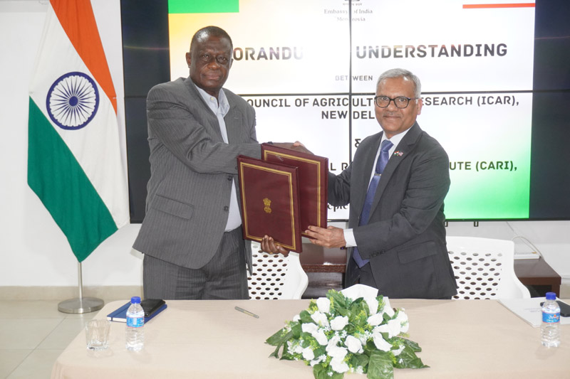 Signing of the MoU between Indian Council of Agricultural Research (ICAR), New Delhi and the Central Agricultural Research Institute (CARI), Liberia on Cooperation in Agricultural Research and Education - 08 September 2026